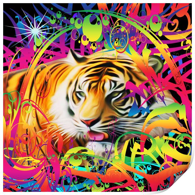 Tiger in the Jungle Print by Matthew Lacey
