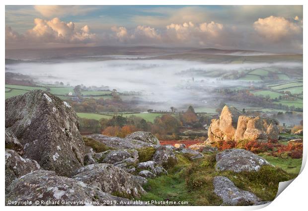 Widecombe-in-the-Moor in the Mist Print by Richard GarveyWilliams