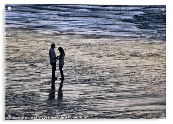 Engagement on the beach Acrylic by Trevor Ellis