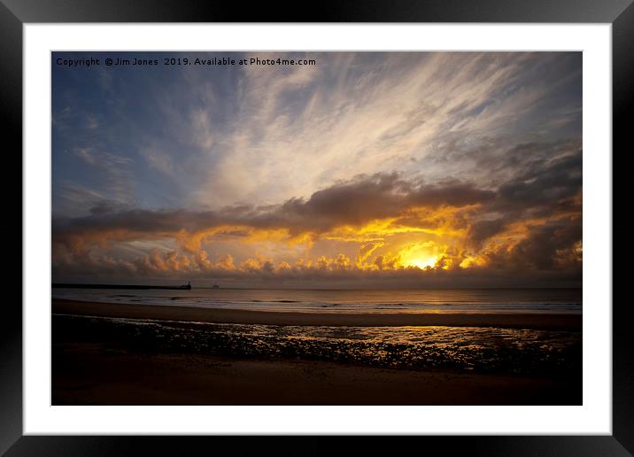 Autumn Sunrise over the North Sea (2) Framed Mounted Print by Jim Jones