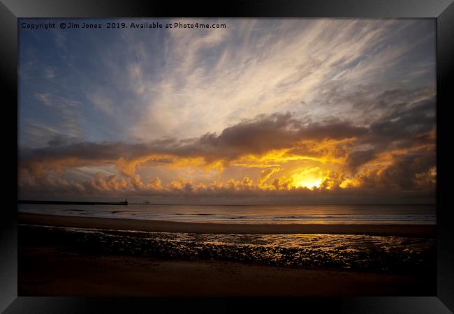 Autumn Sunrise over the North Sea (2) Framed Print by Jim Jones