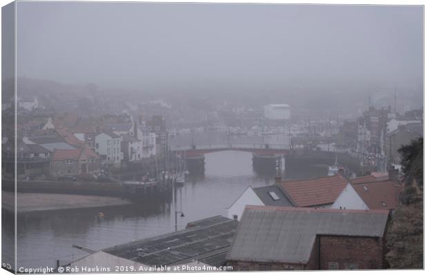 Whitby Mist  Canvas Print by Rob Hawkins