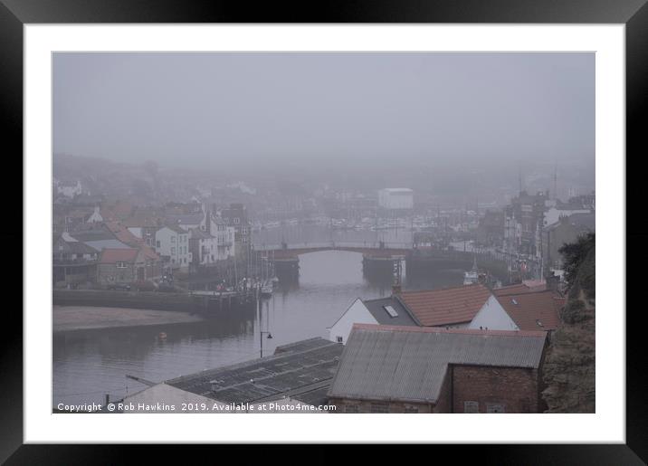 Whitby Mist  Framed Mounted Print by Rob Hawkins