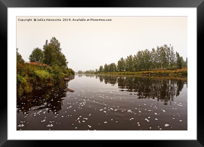 Foggy Morning On The River Framed Mounted Print by Jukka Heinovirta