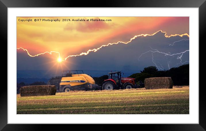 Running In the Face of the Storm Framed Mounted Print by K7 Photography