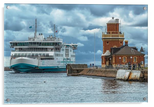 Helsingborg Electric Ferry Acrylic by Antony McAulay