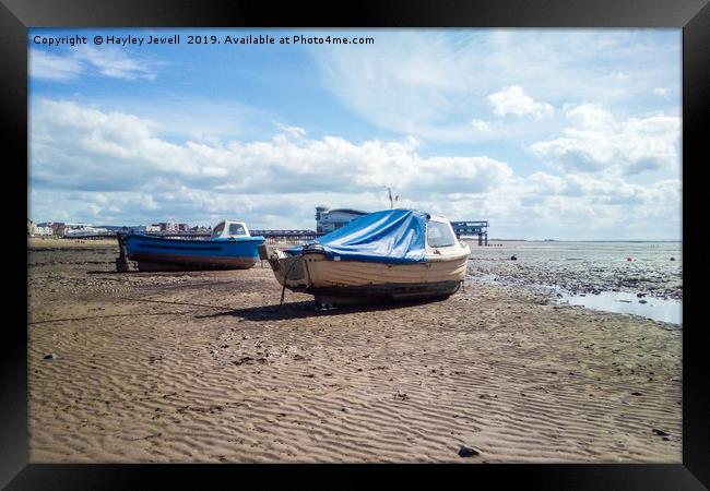 Whilst the tide is out Framed Print by Hayley Jewell