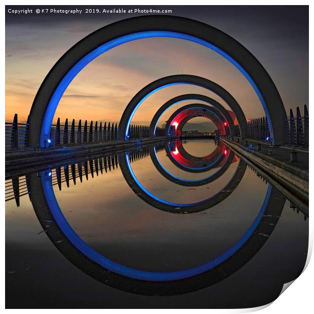The Falkirk Wheel Print by K7 Photography