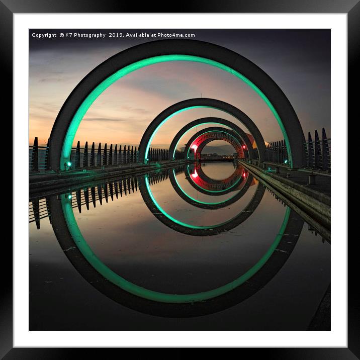 The Falkirk Wheel Framed Mounted Print by K7 Photography
