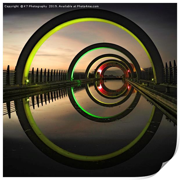 The Falkirk Wheel Print by K7 Photography