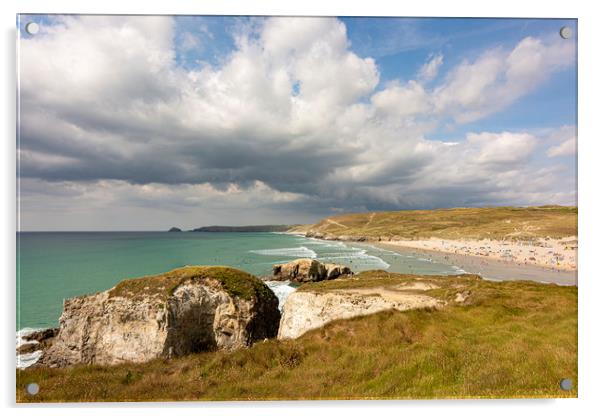 Coastal Beauty in Cornwall Acrylic by Malcolm McHugh