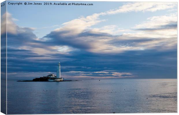 Start of the day at St Mary's Island Canvas Print by Jim Jones