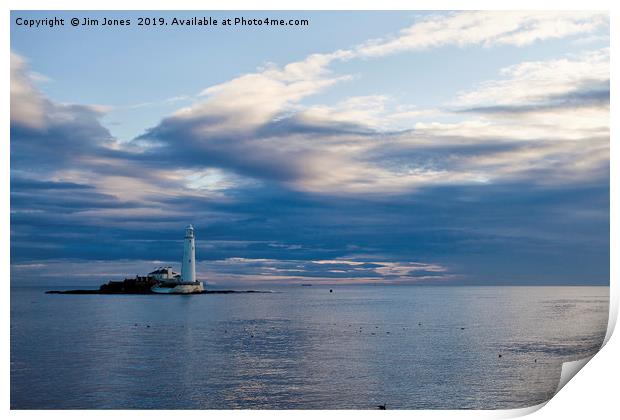 Start of the day at St Mary's Island Print by Jim Jones