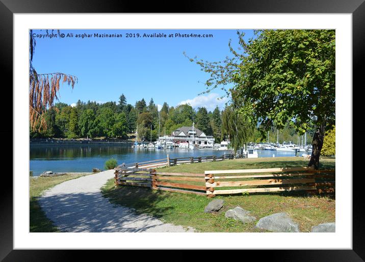 A nice place in Stanley Park,Canada Framed Mounted Print by Ali asghar Mazinanian