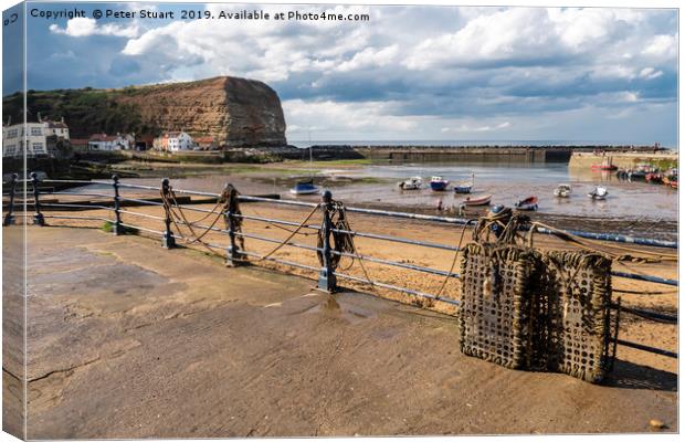 Staithes North Yorkshire Canvas Print by Peter Stuart
