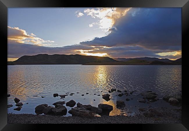 Sunset on Loch Tarff Framed Print by Jacqi Elmslie