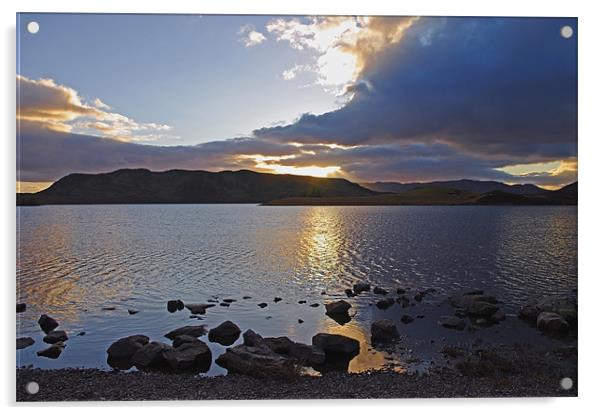 Sunset on Loch Tarff Acrylic by Jacqi Elmslie