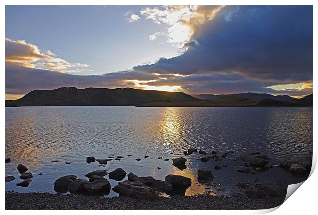 Sunset on Loch Tarff Print by Jacqi Elmslie