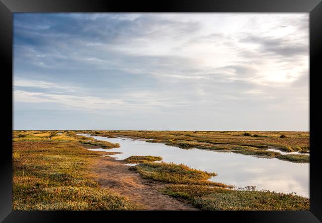 Stiffkey Marshes Norfolk Framed Print by Robbie Spencer