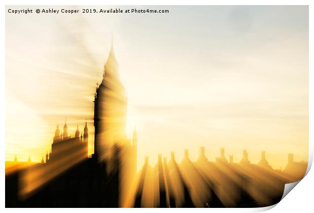 The Houses of Parliament and Big Ben in London, UK Print by Ashley Cooper