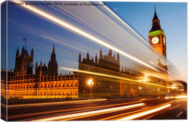The Houses of Parliament and Big Ben Canvas Print by Ashley Cooper