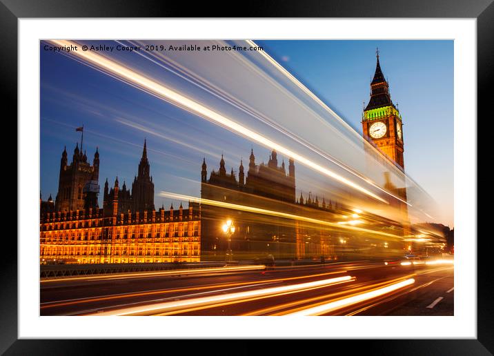The Houses of Parliament and Big Ben Framed Mounted Print by Ashley Cooper