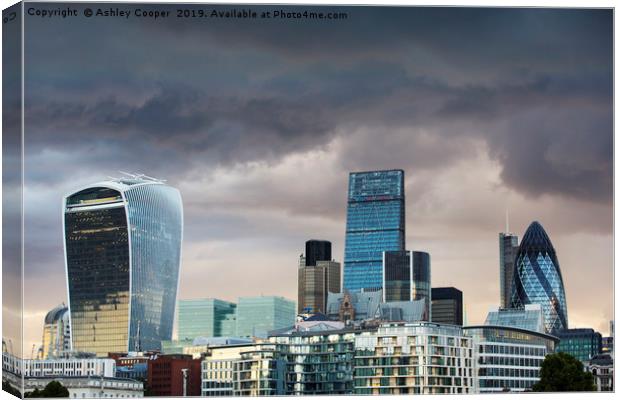 London skyline. Canvas Print by Ashley Cooper