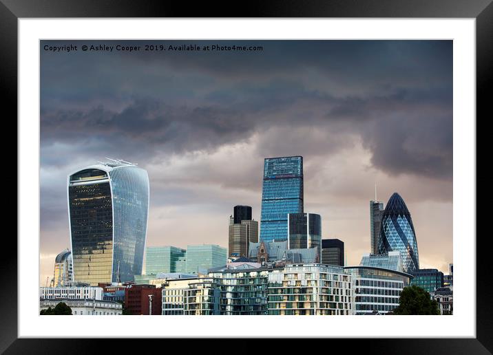 London skyline. Framed Mounted Print by Ashley Cooper