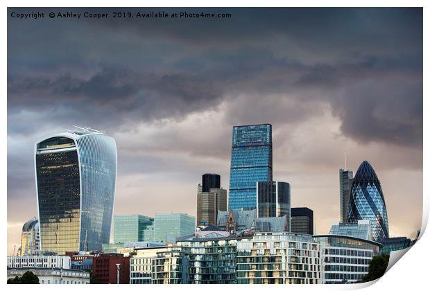 London skyline. Print by Ashley Cooper