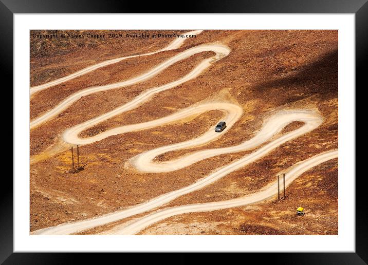 Switchback Framed Mounted Print by Ashley Cooper