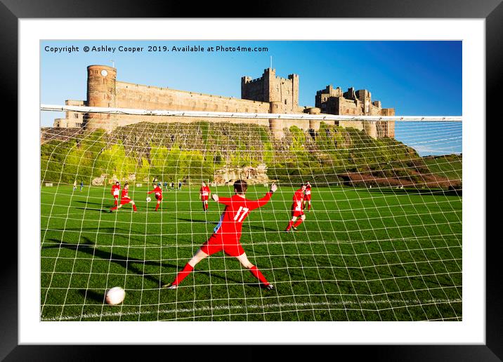 Goal. Framed Mounted Print by Ashley Cooper