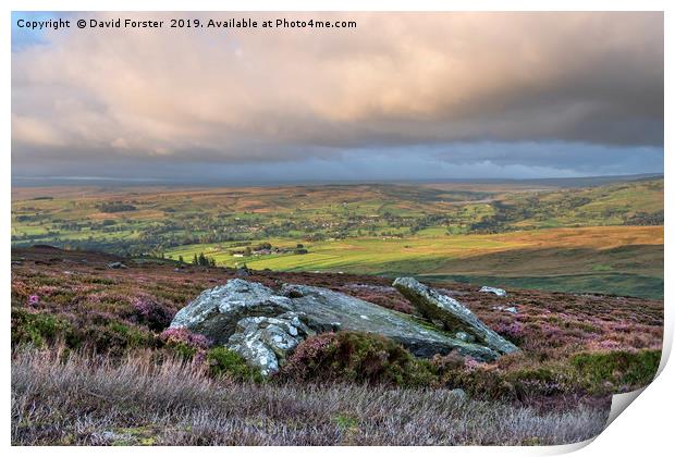 North Pennine Light, Teesdale, County Durham, UK.  Print by David Forster