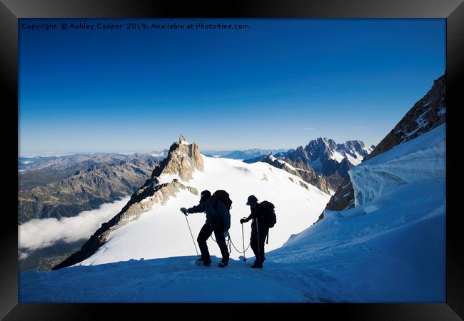 Alpine climber. Framed Print by Ashley Cooper