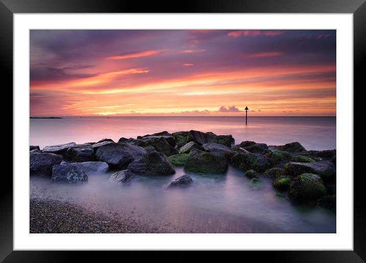 Holland on Sea sunrise Framed Mounted Print by Rob Woolf