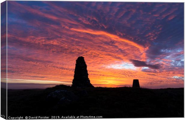 Beautiful Shepherds Sky Over the North Pennines Canvas Print by David Forster
