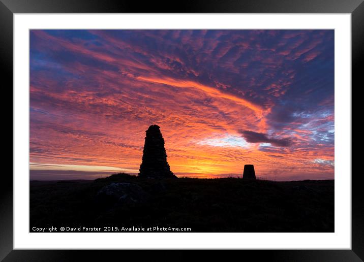 Beautiful Shepherds Sky Over the North Pennines Framed Mounted Print by David Forster
