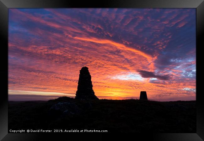 Beautiful Shepherds Sky Over the North Pennines Framed Print by David Forster