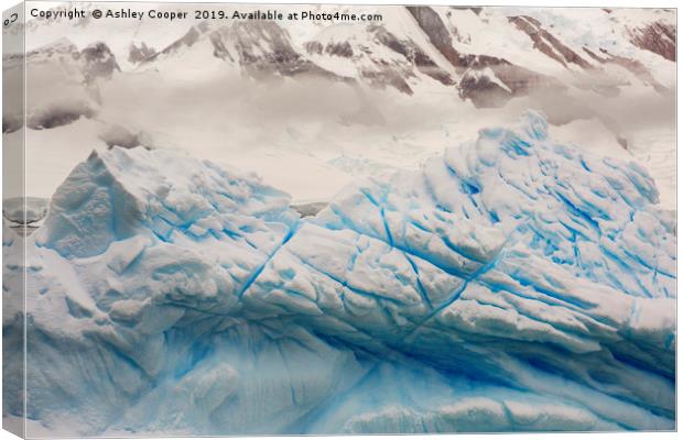 Blue ice. Canvas Print by Ashley Cooper