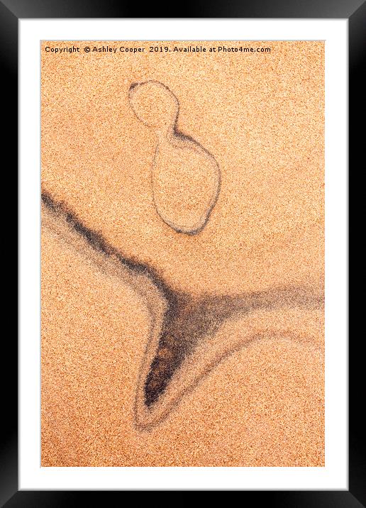 Sand patterns. Framed Mounted Print by Ashley Cooper