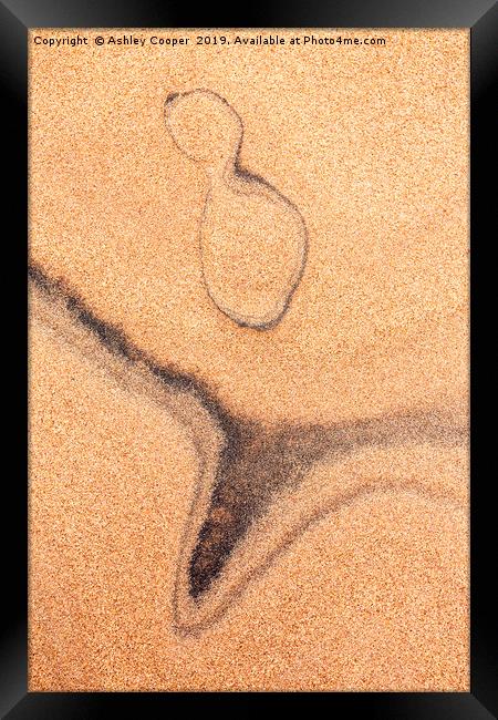 Sand patterns. Framed Print by Ashley Cooper