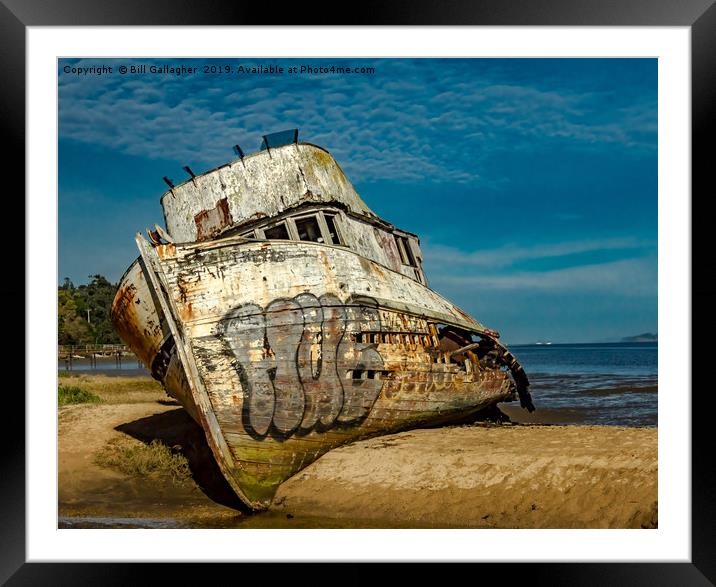 The Pt. Reyes Shipwreck Framed Mounted Print by Bill Gallagher