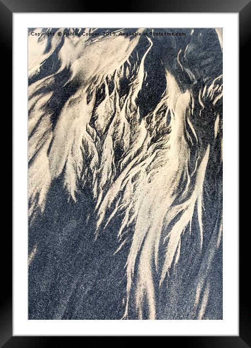 Sand patterns portrait. Framed Mounted Print by Ashley Cooper