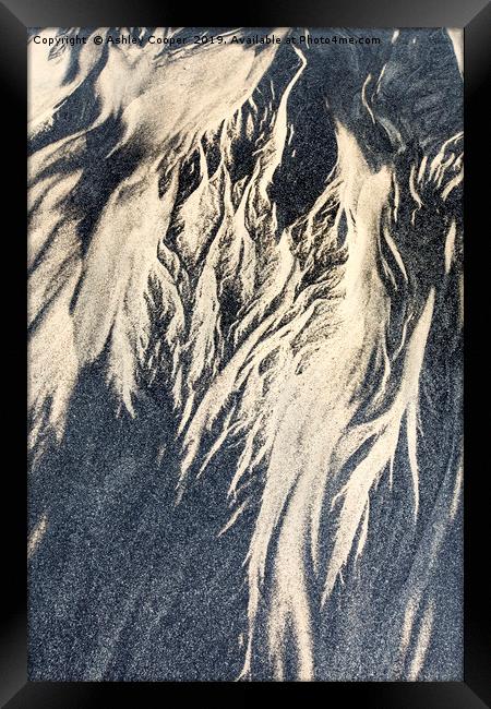 Sand patterns portrait. Framed Print by Ashley Cooper