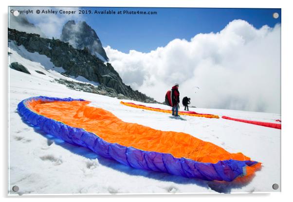 Parachute glacier. Acrylic by Ashley Cooper