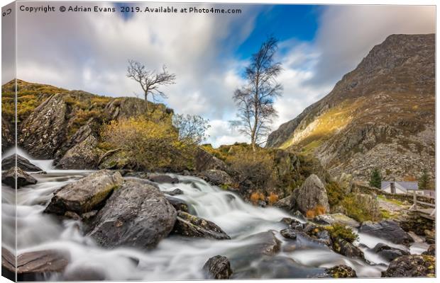 Soothing Waters Snowdonia Canvas Print by Adrian Evans