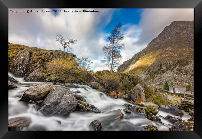 Soothing Waters Snowdonia Framed Print by Adrian Evans