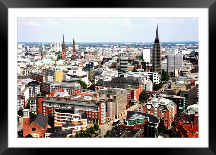 City of Hamburg, Germany Framed Mounted Print by M. J. Photography