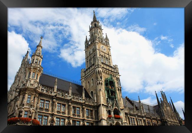 The Neue Rathaus (New Town Hall) is a magnificent  Framed Print by M. J. Photography