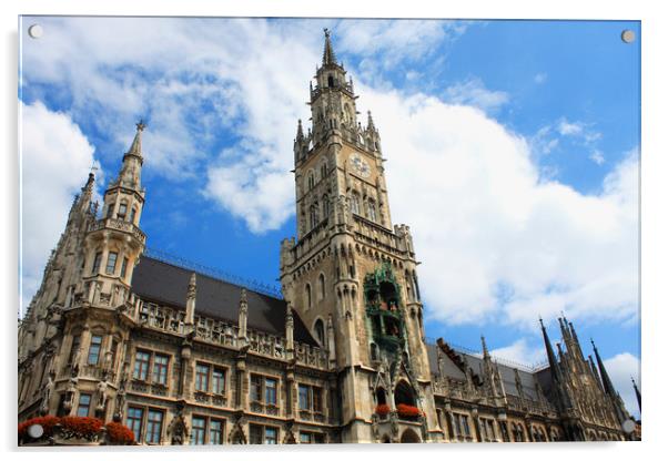 The Neue Rathaus (New Town Hall) is a magnificent  Acrylic by M. J. Photography