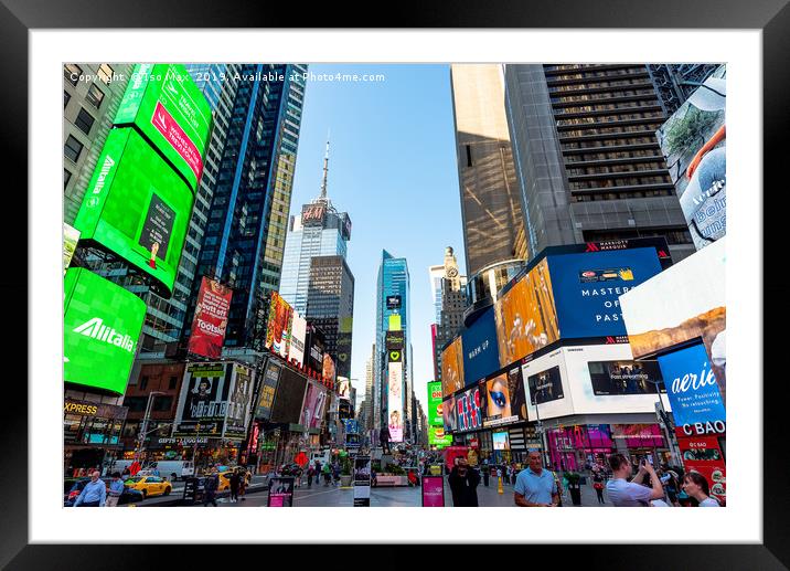 Times Square, Manhattan, New York Framed Mounted Print by The Tog
